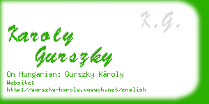 karoly gurszky business card